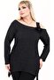 Asymmetrical Neckline, Off-The-Shoulder Neckline, Floral Accessories, Sequin Details, Asymmetrical Hem, Tunic - 3