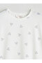Crew Neck Heart Printed Women's Pajama Top - 6