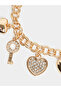 Golden Heart and Key Charm Bracelet - 3