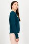 Women Sportswear Fit Long Sleeve Outdoor Sweatshirt, Teal Green - 4