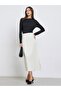Women Cream A-Line Midi Skirt