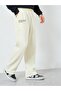 Slogan Print Oversized Open Hem Joggers