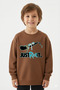 Soft Textured Just Rick Printed Boys/Girls Sweatshirt