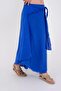 Women's Asymmetric Linen Skirt - 2