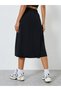 Women Black Elastic Waist Skort - 4