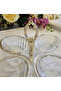1 Piece 4-Section Cast Metal Frame Cookie Plate Silver - 4
