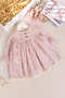 Embossed Floral Lacy 100% Cotton Special Occasion Baby Girl Dress - 2