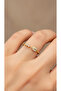 316L Steel Gold Color Zircon Stone Leaf Figured Adjustable Ring