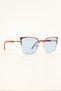Sophia Adaptive Blue Metal Cat Eye Sunglasses |   Auto Darkening Glass Color - 6
