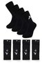 Spor 4-Piece Black D Stitch-Free Toe Breathable Anti-Slip Sole Socks Football, Basketball, Tennis, Yoga, Plates