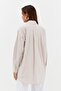 Varaklı Poplin Striped Shirt Beige - 2