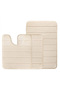 3-piece bathroom rug set, non-slip bath mat, water-absorbent, washable