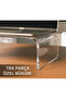 Ergonomic Premium Plexi Laptop/Monitor Stand with under Keyboard Storage Desktop Organizer Accessory - 2