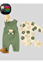 Baby Boys 2-Piece Romper Set with Salopet and Teddy Bear Patterned Bodysuit, Bear Embroidered Cotton - 2