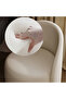 طاولة تزيين لغرفة النوم، كرسي دائري دوار 360 درجة، جلد صناعي سميك - 5