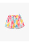 Beli Lace-Up Bow Detail Pleated Floral Shorts