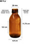 125 ml Round Medicine Syrup Bottle 125 Cc Amber Brown Glass Bottle with Lockable Black Cap 86 Pieces - 6