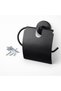 Covered WC Paper Stand Sturdy Quality Black Toilet Paper Holder Stainless Metal - 6