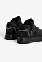 Women's Black Thick Poly Sole Suede Look Daily Short Boots with Fur Inside - 4