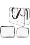 3Pcs Clear Cosmetic Bag Vinyl Air Travel Toiletry Bags - 4