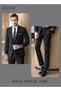 4PCS Suit of Formal Clothes Men's Business Casual Coat Groomsman Suit Professional Dress Lapel Colla - 6