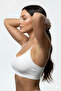 Astura Model Spaghetti Strap Soft Women's Padded Bra with Detailed Back and Cross Design, White - 3