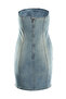 Women Denim Strapless Mini Dress - 4