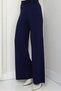 Women's Winter Relaxed Fit Wide-Leg Comfort Elastic Waist Knit Pants - 4
