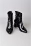 Seç 1206 Genuine Leather Heel-Style Women's Boots (Heel Height: 6 cm) Black Patent Leather - 3