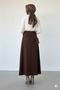 Scuba Fabric Wrap Tie Skirt - 3