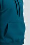 Men's Comfortable Basic Mint Hooded Sweatshirt - 5