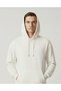 Men's White Combed Cotton Thick Fabric Hooded Sweat