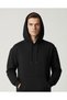 Men's Black Combed Cotton Thick Fabric Hooded Sweat - 3