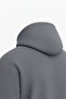 Men's Comfortable Basic Smoked Hooded Sweatshirt - 5