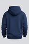Men's Comfortable Basic Blue Hooded Sweatshirt - 6