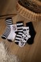 5 Pairs Unisex Speckled Patterned Black and White Colored Long Socks Set 5 Pieces - 3