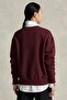 Women's Oversized Sweatshirt Parisian Bear 3D Printed Burgundy – Crew Neck, 3 Thread Raised - 5
