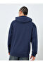 Men Navy Relaxed Fit HD Print Hoodie - 5