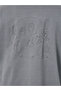 Men Grey Boxy Fit Embossed Print T-Shirt - 4