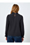 Women Black Floral Embroidery Detail Top - 5