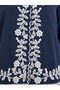 Women Blue Embroidered Long Sleeve Shirt - 3