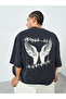 Men Boxy Washed Back Graphic Terry T-Shirt