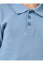 Kids Light Blue Long Sleeve Polo T-Shirt - 3