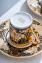 Milolica 24K Gold Detailed 6-Person Porcelain Coffee Cup Set - 100 ml - 7
