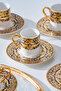 Cecily 24K Gold Detailed 6-Person Porcelain Coffee Cup Set - 90 ml - 2