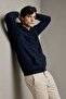 Men's Premium Casual Navy Blue Hooded Sweatshirt - 3