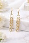 Chained Dangle Long Women's Earrings (6-7 cm) 1 Pair - 2
