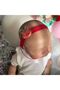 Handmade baby headband bandana 2-pack, red rabbit heart-shaped sequin, 3-9 months - 2
