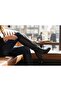 Black Women's Casual Boots with Fleece Lining, Zipper, and Thick Heels - 3
