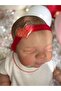 Handmade baby headband bandana 2-pack, red rabbit heart-shaped sequin, 3-9 months - 3